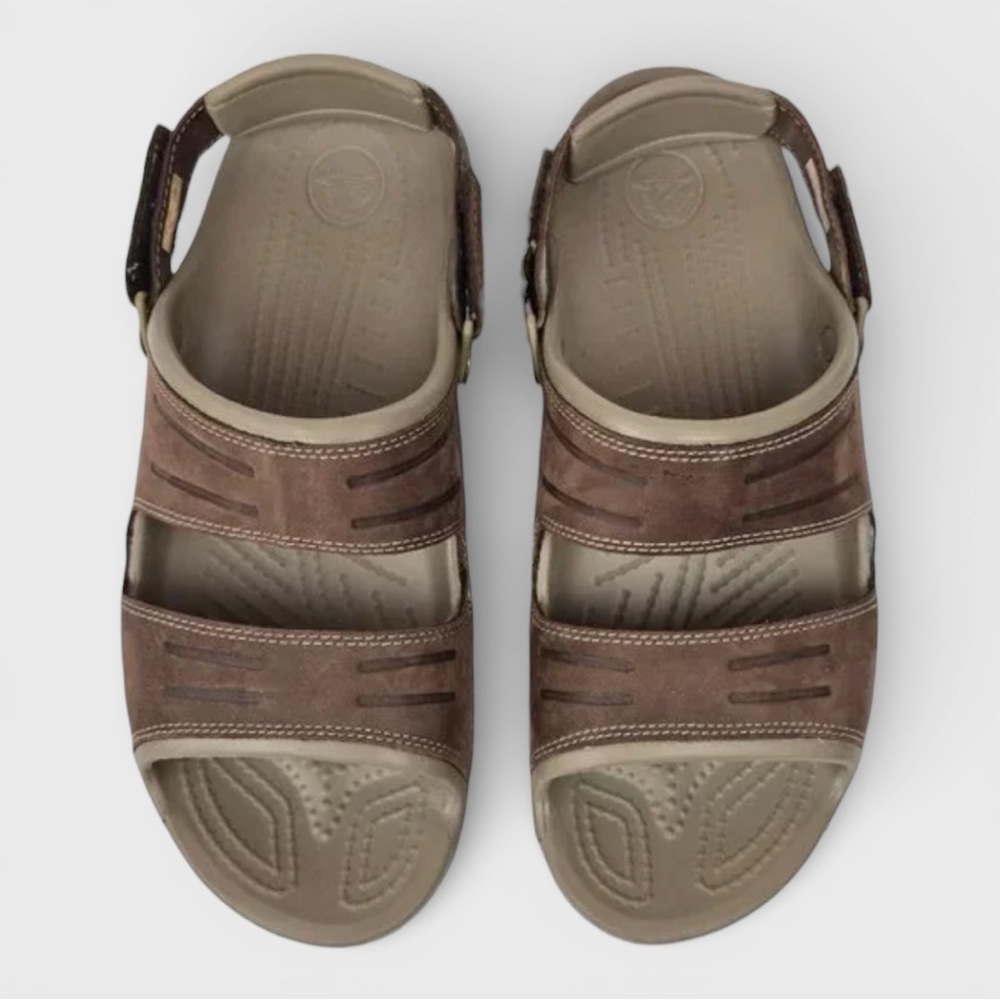 404 Unisex Crocs Yukon Two Strap Brown Sandals